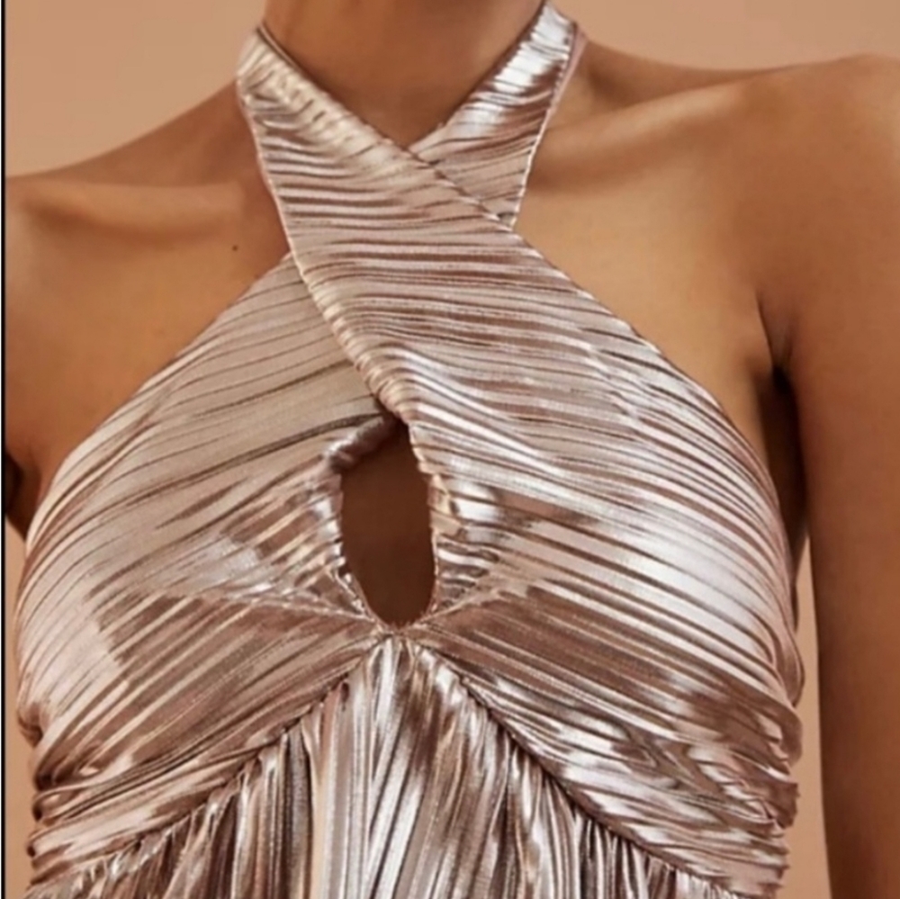 Anthropologie Shimmer V-neck Tank Top. - Picture 2 of 14